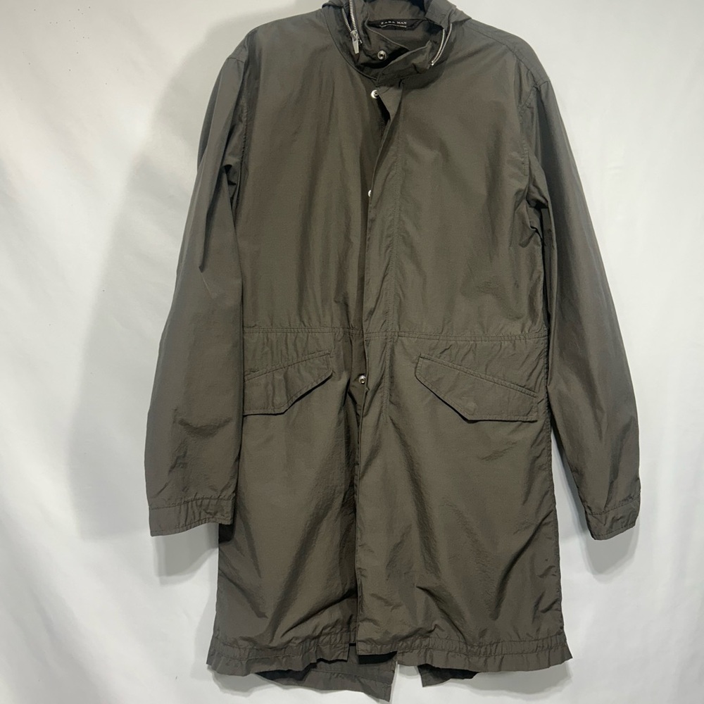 Zara Men's Khaki Raincoat